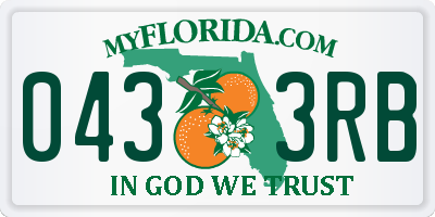 FL license plate 0433RB
