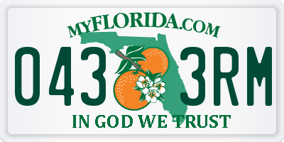 FL license plate 0433RM