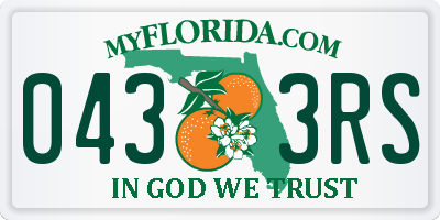 FL license plate 0433RS