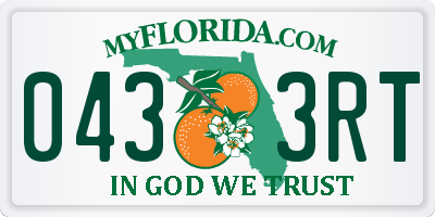 FL license plate 0433RT