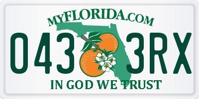FL license plate 0433RX