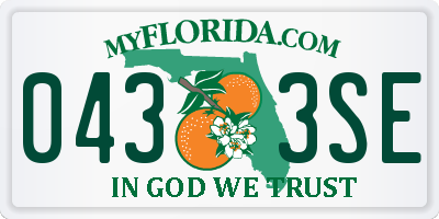 FL license plate 0433SE