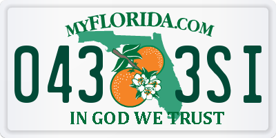 FL license plate 0433SI