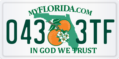FL license plate 0433TF