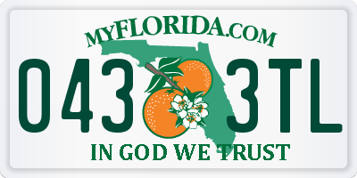 FL license plate 0433TL