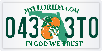 FL license plate 0433TO
