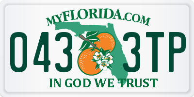 FL license plate 0433TP