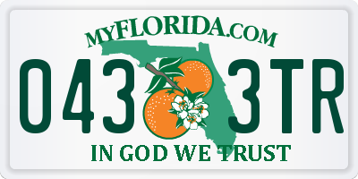 FL license plate 0433TR