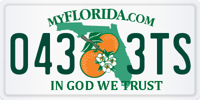 FL license plate 0433TS