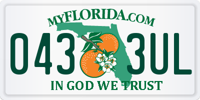 FL license plate 0433UL