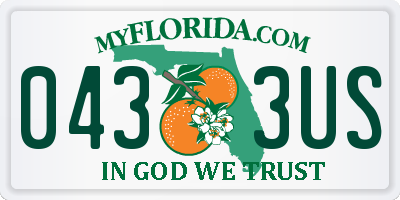 FL license plate 0433US