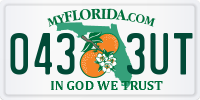FL license plate 0433UT