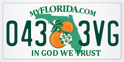 FL license plate 0433VG