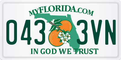 FL license plate 0433VN