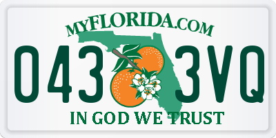 FL license plate 0433VQ