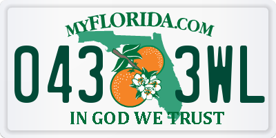 FL license plate 0433WL
