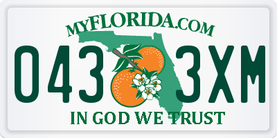 FL license plate 0433XM