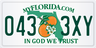 FL license plate 0433XY