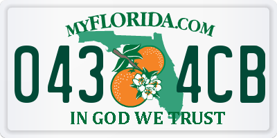 FL license plate 0434CB