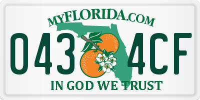 FL license plate 0434CF