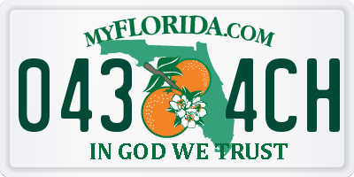FL license plate 0434CH