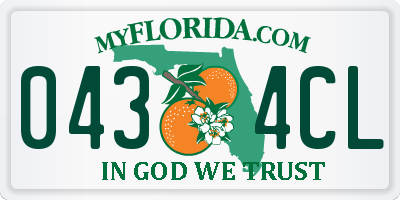 FL license plate 0434CL