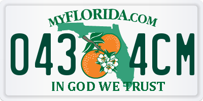 FL license plate 0434CM