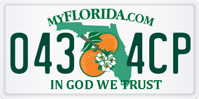 FL license plate 0434CP