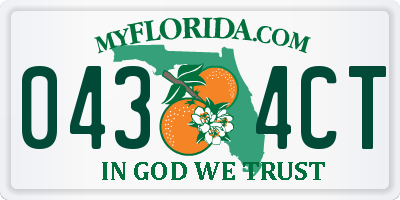 FL license plate 0434CT