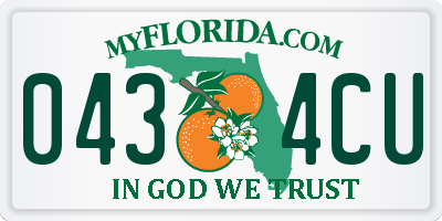 FL license plate 0434CU