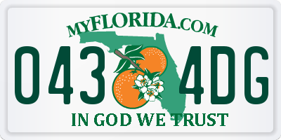 FL license plate 0434DG