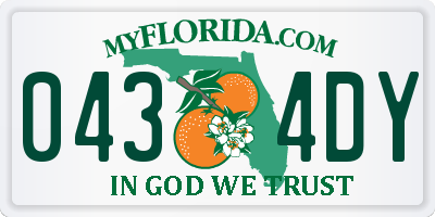 FL license plate 0434DY