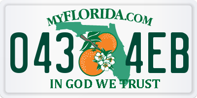FL license plate 0434EB