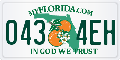 FL license plate 0434EH