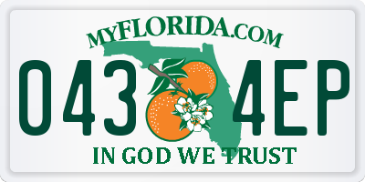 FL license plate 0434EP