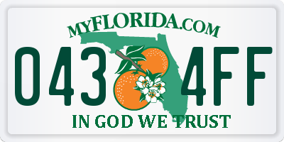 FL license plate 0434FF