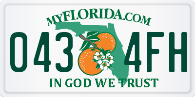 FL license plate 0434FH