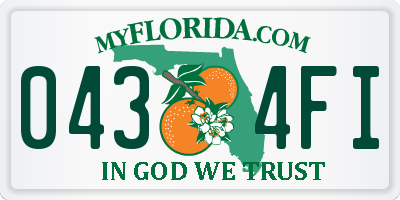 FL license plate 0434FI