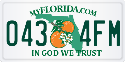 FL license plate 0434FM