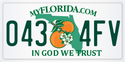 FL license plate 0434FV