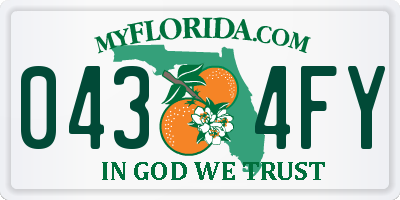 FL license plate 0434FY