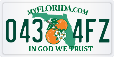 FL license plate 0434FZ
