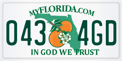 FL license plate 0434GD