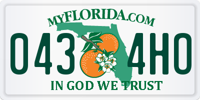 FL license plate 0434HO