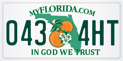 FL license plate 0434HT