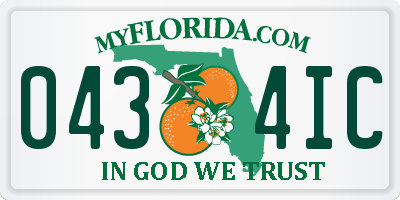 FL license plate 0434IC