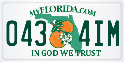 FL license plate 0434IM
