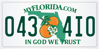 FL license plate 0434IO