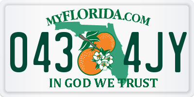 FL license plate 0434JY