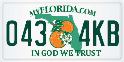 FL license plate 0434KB